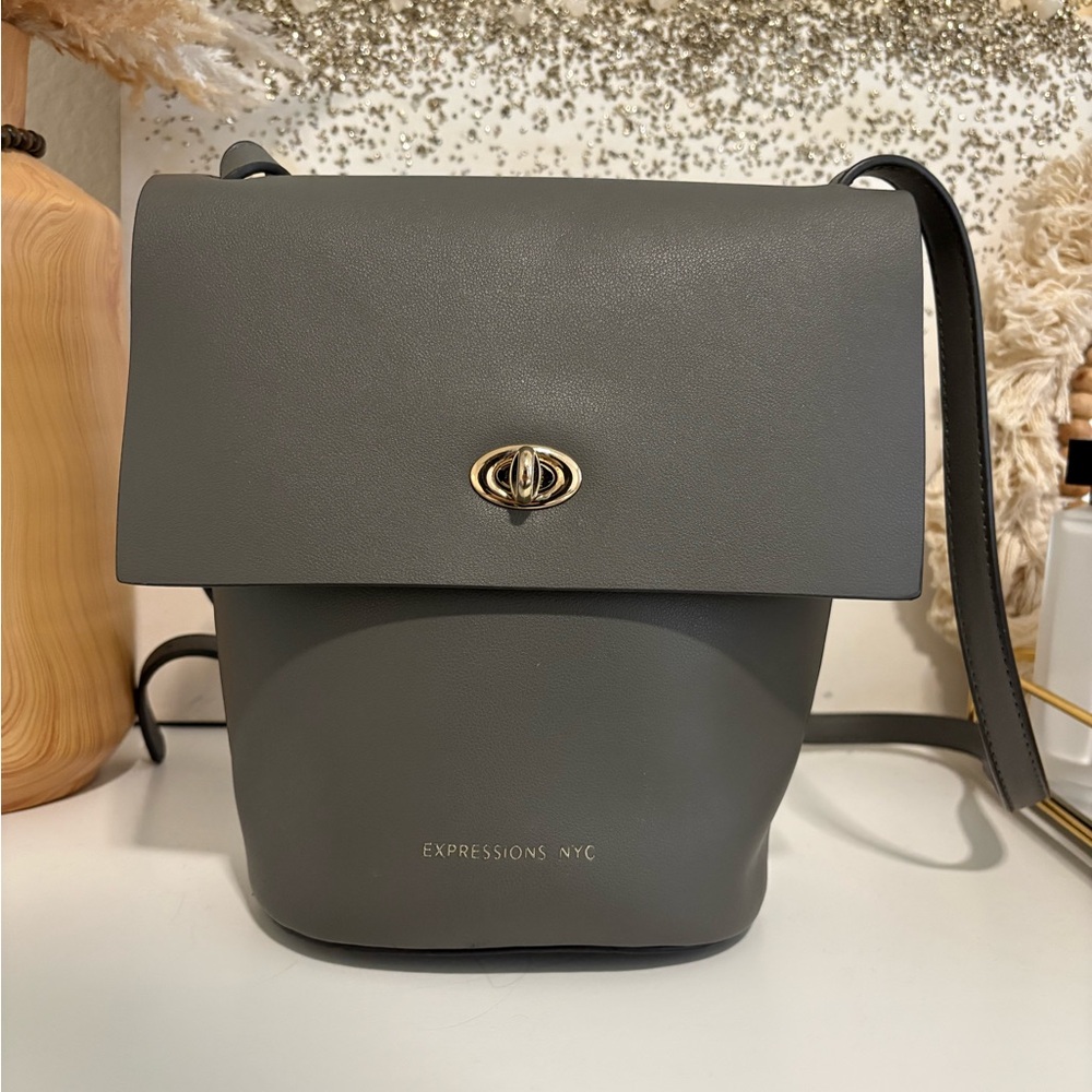 Expressions NYC Gray Crossbody Bag